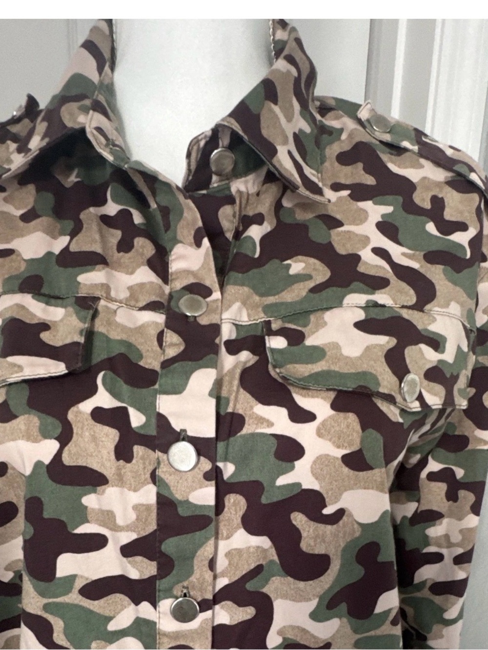 Zara Camouflage Button-Up dress shirt - Green Camo